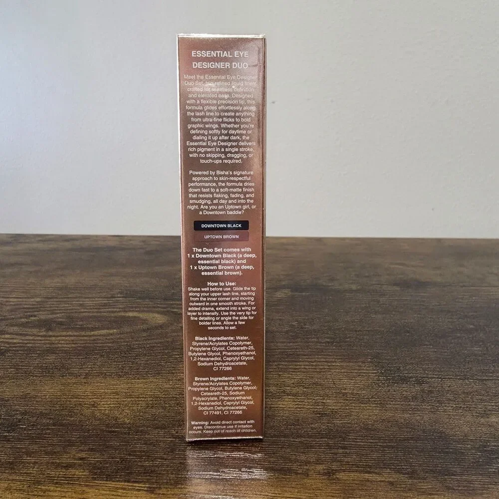 BISHA Essential Eye Designer Duo Brown & Black Eyeliner Set New in Box & Sealed